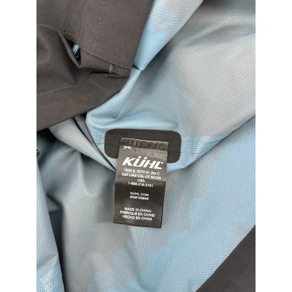 Kuhl Projekt Jacket Mens Small Black Waterproof Hooded Stretch Windbreaker - Picture 5 of 13